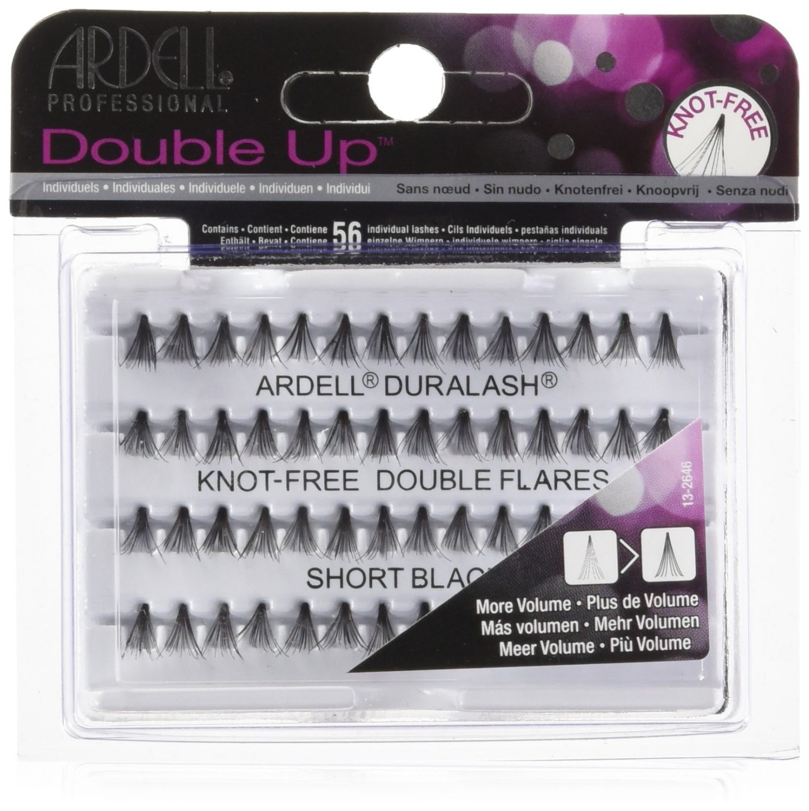 Ardell Professinal Double Up – Knot Free Double Flare, Short Black