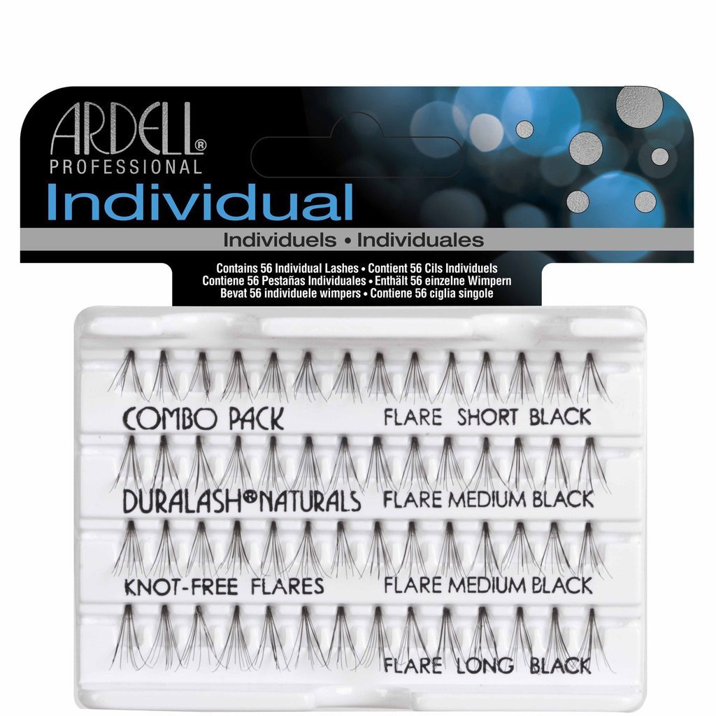 ardell Individual Lash Combo Pack Knot-Free Flare  (Short, Medium and Long) black